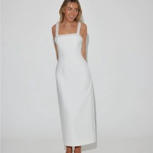 XS Odd Muse The Ultimate Muse Trim Dress | White Trimmed to Mini